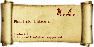 Mellik Laborc névjegykártya